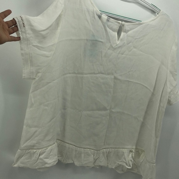 Torrid Cream Ruffle Hem Top - Picture 5 of 5
